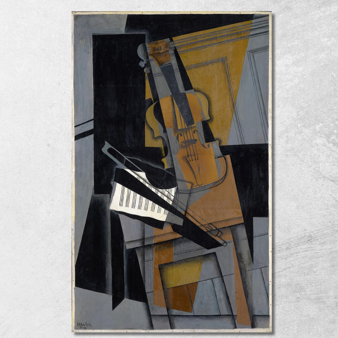 Il Violino Juan Gris jgr73 quadro stampato su tela