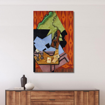 Violino E Carte Da Gioco Su Un Tavolo Juan Gris jgr77 quadro stampato su tela
