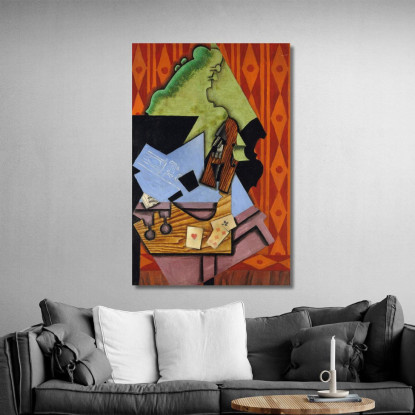 Violino E Carte Da Gioco Su Un Tavolo Juan Gris jgr77 quadro stampato su tela
