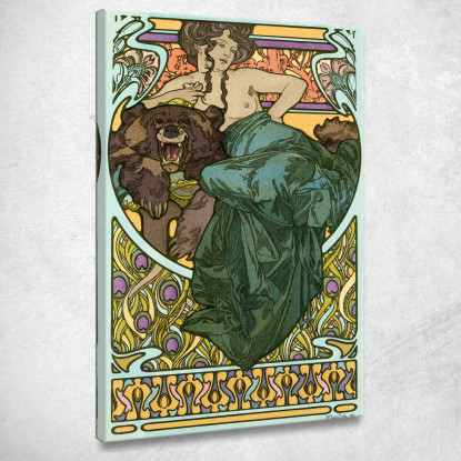 Senza Titolo 1902 Alphonse Mucha amu125 quadro stampato su tela