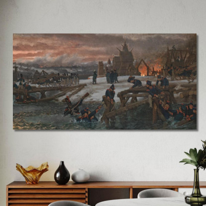 Il Capitano Benthien Sulla Beresina Lawrence Alma-Tadema lat16 quadro stampato su tela