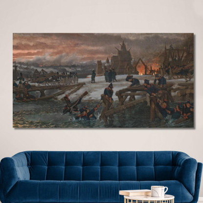 Il Capitano Benthien Sulla Beresina Lawrence Alma-Tadema lat16 quadro stampato su tela