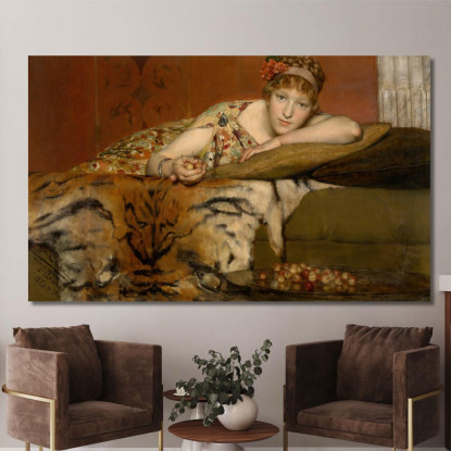 Ciliegie Lawrence Alma-Tadema lat17 quadro stampato su tela