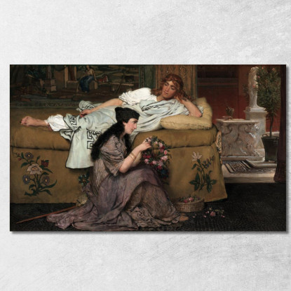 Glauco E Nidia Lawrence Alma-Tadema lat21 quadro stampato su tela