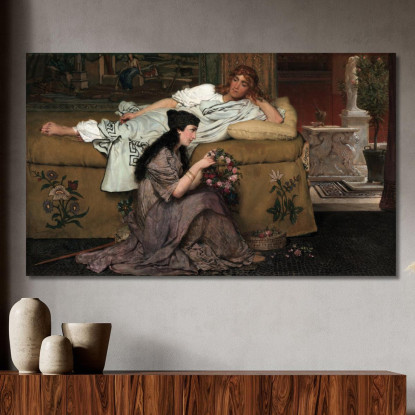 Glauco E Nidia Lawrence Alma-Tadema lat21 quadro stampato su tela