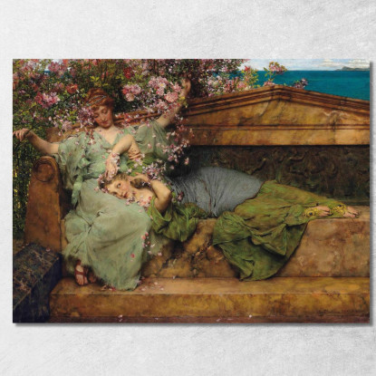 In Un Giardino Di Rose Lawrence Alma-Tadema lat23 quadro stampato su tela