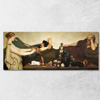 La Siesta O Scena Pompeiana Lawrence Alma-Tadema lat24 quadro stampato su tela