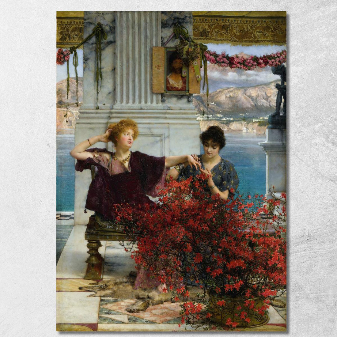 La Catena Ingioiellata Dell'Amore L'Anello Di Fidanzamento Lawrence Alma-Tadema lat26 quadro stampato su tela