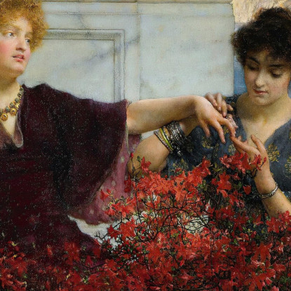 La Catena Ingioiellata Dell'Amore L'Anello Di Fidanzamento Lawrence Alma-Tadema lat26 quadro stampato su tela