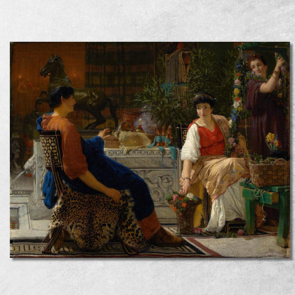 I Preparativi Per Le Feste La Ghirlanda Di Fiori Lawrence Alma-Tadema lat32 quadro stampato su tela