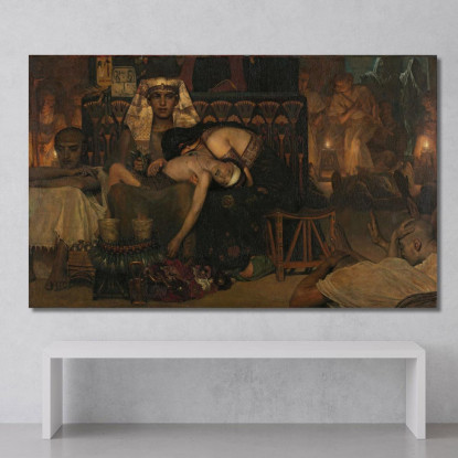 La Morte Del Figlio Primogenito Del Faraone Lawrence Alma-Tadema lat40 quadro stampato su tela