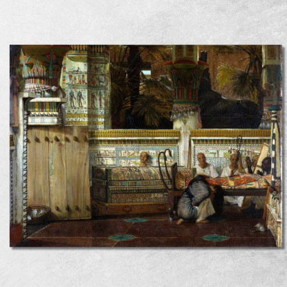 La Vedova Egiziana Lawrence Alma-Tadema lat41 quadro stampato su tela