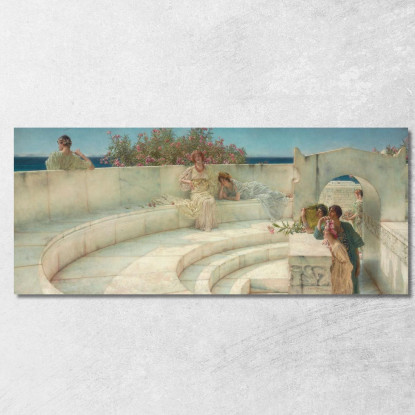 Sotto Il Tetto Del Tempo Blu Dello Ionio Lawrence Alma-Tadema lat47 quadro stampato su tela