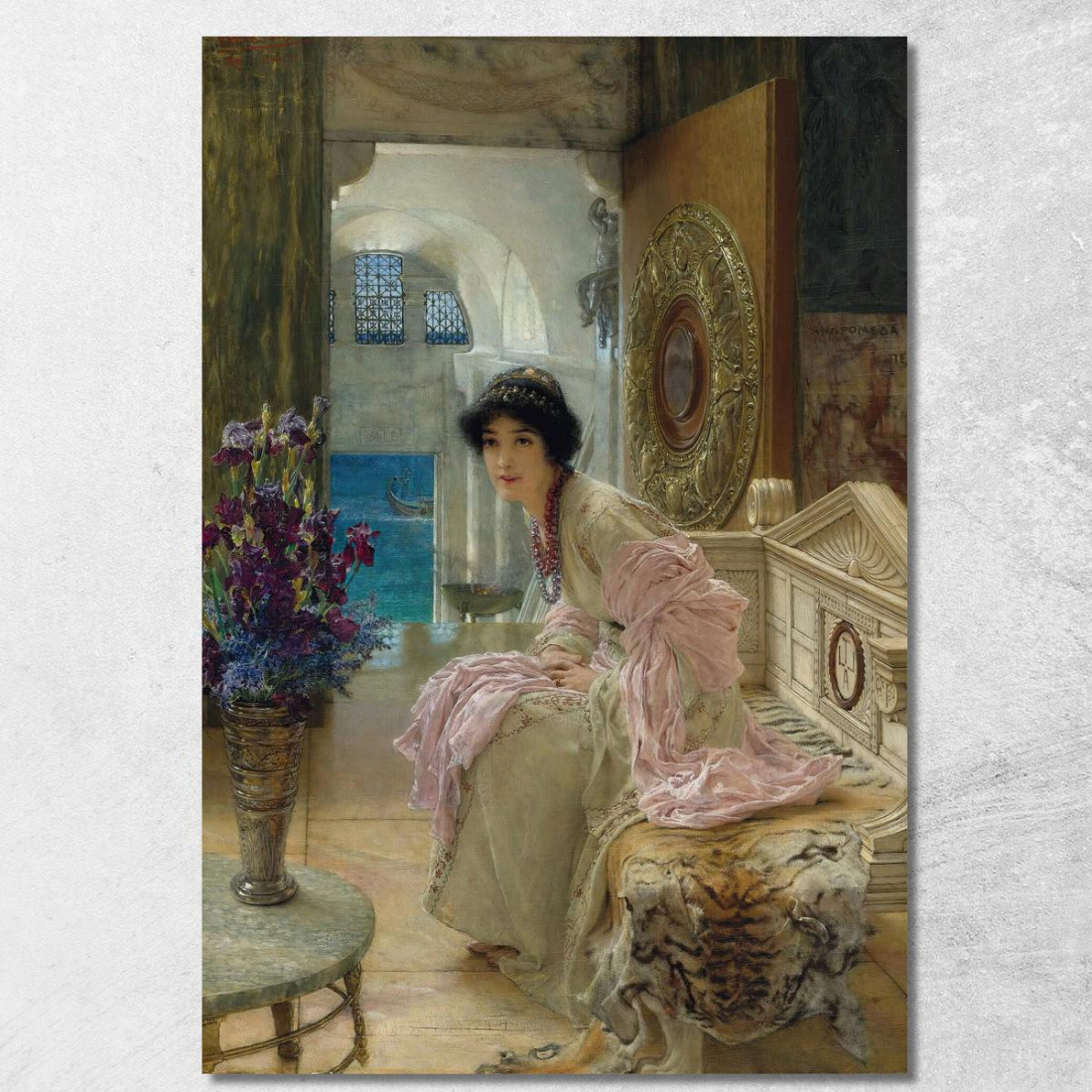 Guardare E Aspettare Lawrence Alma-Tadema lat48 quadro stampato su tela