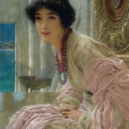 Guardare E Aspettare Lawrence Alma-Tadema lat48 quadro stampato su tela