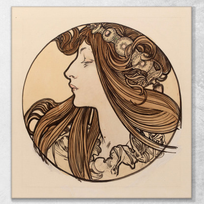 Vetrata Per La Facciata Della Boutique Fouquet 9 Alphonse Mucha amu135 quadro stampato su tela