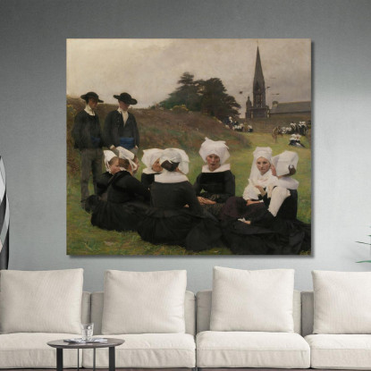 Donne Bretoni In Grazia Pascal Dagnan Bouveret pdb8 quadro stampato su tela