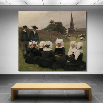 Donne Bretoni In Grazia Pascal Dagnan Bouveret pdb8 quadro stampato su tela