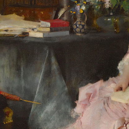 Giovane Donna In Rosa Con Il Suo Bambino Pascal Dagnan Bouveret pdb14 quadro stampato su tela