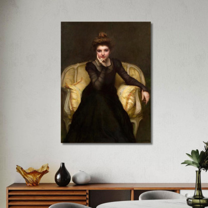 Ritratto Di Donna Elegante Pascal Dagnan Bouveret pdb24 quadro stampato su tela