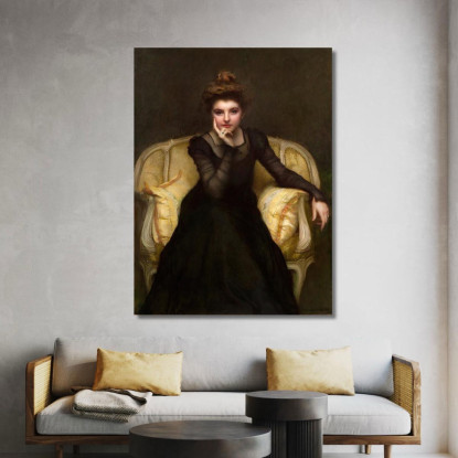 Ritratto Di Donna Elegante Pascal Dagnan Bouveret pdb24 quadro stampato su tela