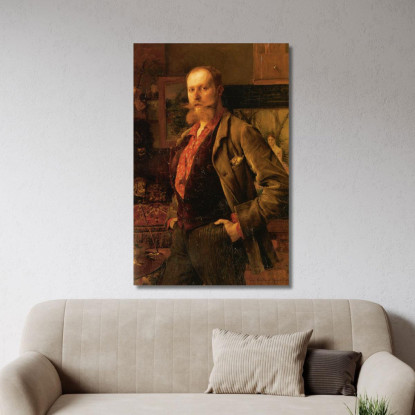 Ritratto Di Gustave Courtois Pascal Dagnan Bouveret pdb26 quadro stampato su tela