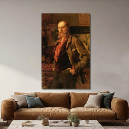 Ritratto Di Gustave Courtois Pascal Dagnan Bouveret pdb26 quadro stampato su tela
