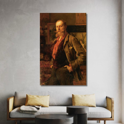 Ritratto Di Gustave Courtois Pascal Dagnan Bouveret pdb26 quadro stampato su tela