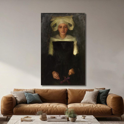Contemplazione Della Collezione Pascal Dagnan Bouveret pdb29 quadro stampato su tela