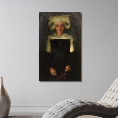 Contemplazione Della Collezione Pascal Dagnan Bouveret pdb29 quadro stampato su tela
