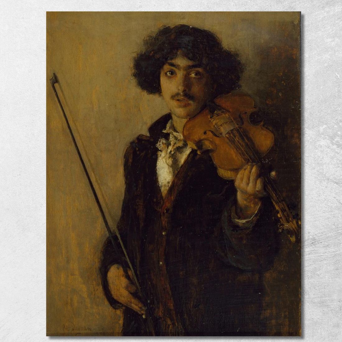 Il Musicista Pascal Dagnan Bouveret pdb34 quadro stampato su tela