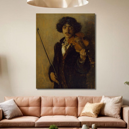 Il Musicista Pascal Dagnan Bouveret pdb34 quadro stampato su tela