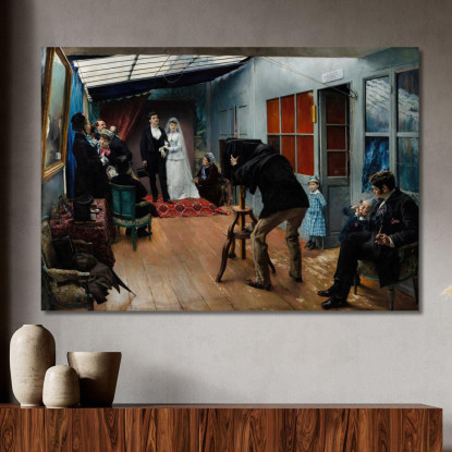 Matrimonio Nello Studio Del Fotografo Pascal Dagnan Bouveret pdb37 quadro stampato su tela