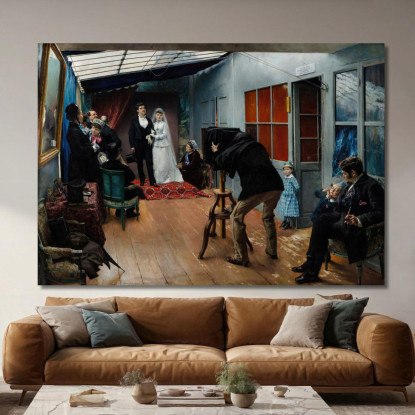 Matrimonio Nello Studio Del Fotografo Pascal Dagnan Bouveret pdb37 quadro stampato su tela