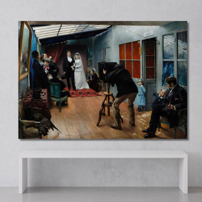 Matrimonio Nello Studio Del Fotografo Pascal Dagnan Bouveret pdb37 quadro stampato su tela
