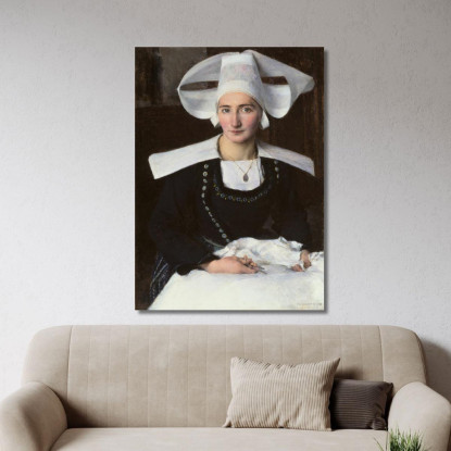 Donna Della Bretagna Pascal Dagnan Bouveret pdb39 quadro stampato su tela