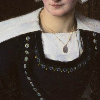 Donna Della Bretagna Pascal Dagnan Bouveret pdb39 quadro stampato su tela