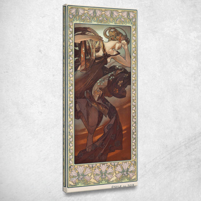 Stella Della Sera Alphonse Mucha amu141 quadro stampato su tela