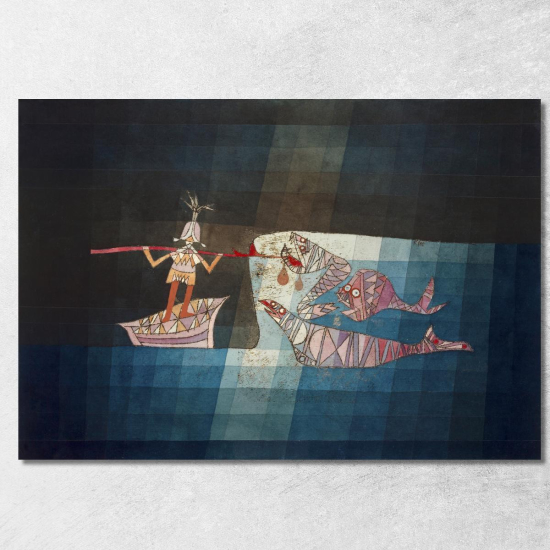 Scena Di Battaglia Tratta Dalla Divertente E Fantastica Opera The Seafarers Paul Klee pkl10 quadro stampato su tela