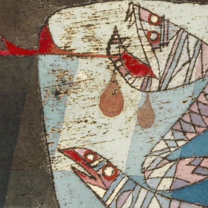 Scena Di Battaglia Tratta Dalla Divertente E Fantastica Opera The Seafarers Paul Klee pkl10 quadro stampato su tela