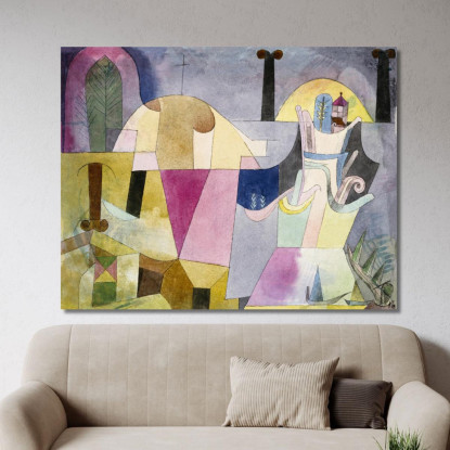 Colonne Nere In Un Paesaggio Paul Klee pkl13 quadro stampato su tela