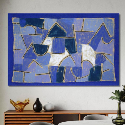 Notte Blu Paul Klee pkl15 quadro stampato su tela