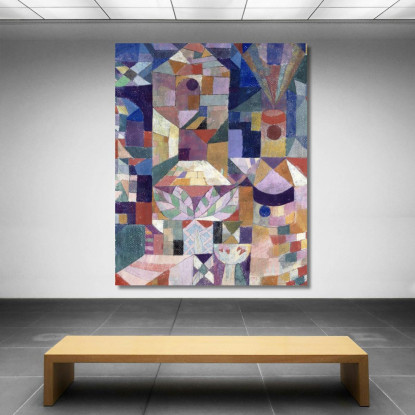 Burggarten Paul Klee pkl17 quadro stampato su tela