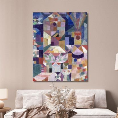 Burggarten Paul Klee pkl17 quadro stampato su tela