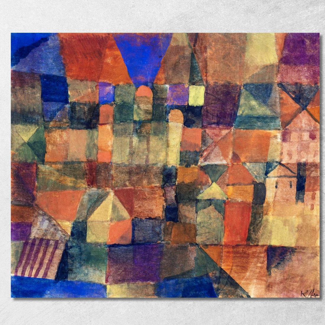 Città Con Le Tre Cupole Paul Klee pkl21 quadro stampato su tela