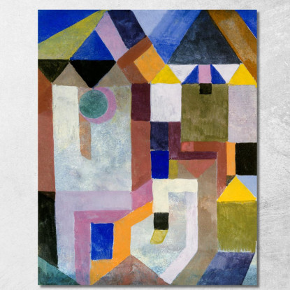 Architettura Colorata Paul Klee pkl22 quadro stampato su tela