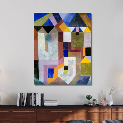 Architettura Colorata Paul Klee pkl22 quadro stampato su tela