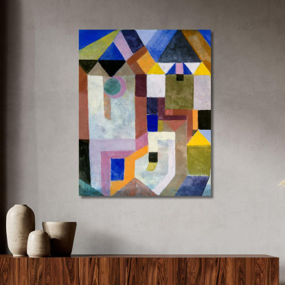 Architettura Colorata Paul Klee pkl22 quadro stampato su tela