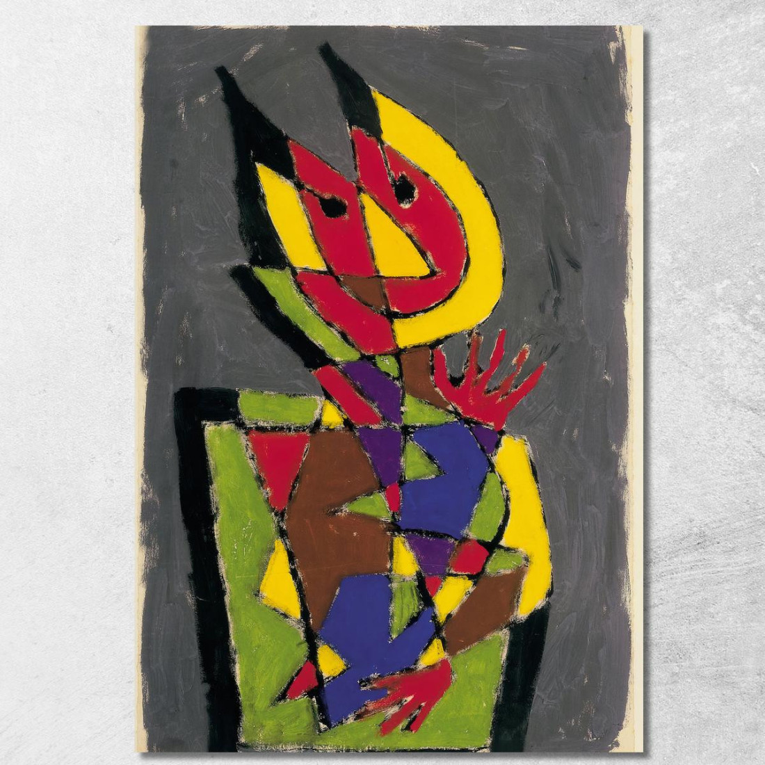 Figurina Del Diavolo Colorato Paul Klee pkl32 quadro stampato su tela