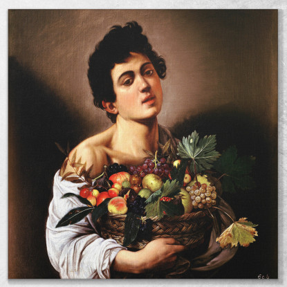 Ragazzo Con Cesto Di Frutta 1593 Caravaggio crv5 quadro stampato su tela